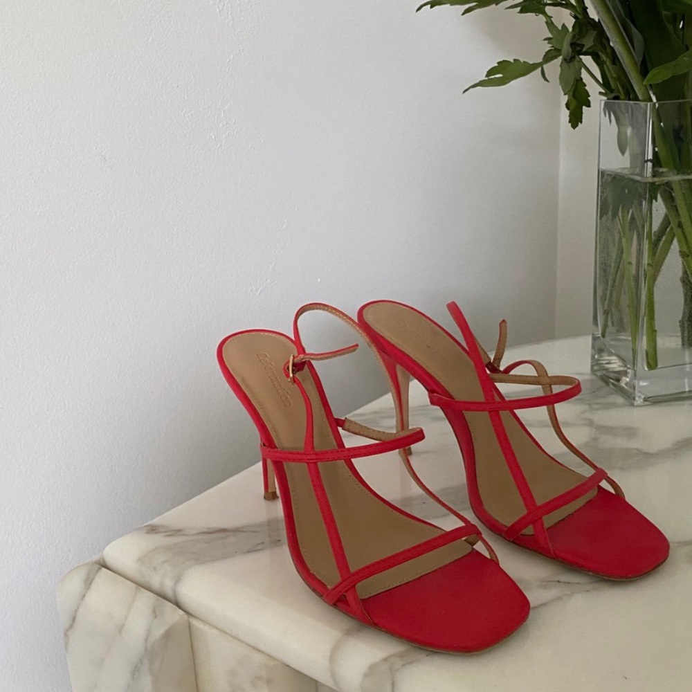 Reformation Red Slingback Heels